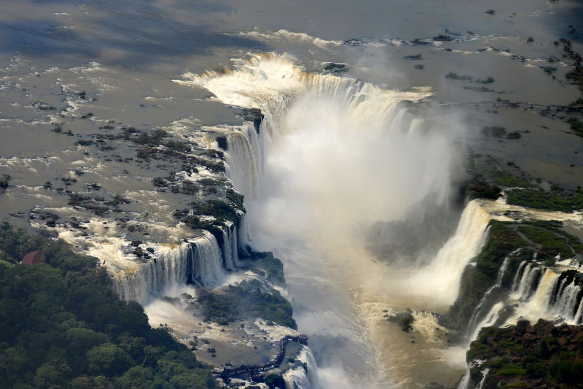 16 Garganta del Diablo Devils Throat, Argentina Falls And Rio Iguazu Superior From Brazil Helicopter Tour To Iguazu Falls